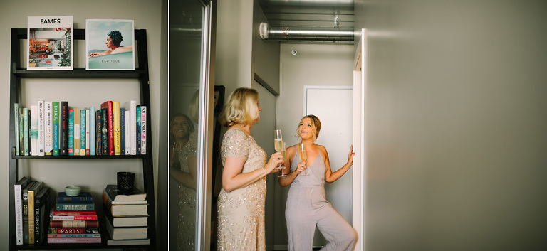 Ann Arbor wedding photos at City Apartments by Ann Arbor wedding photographer, Nicole Haley Photography.