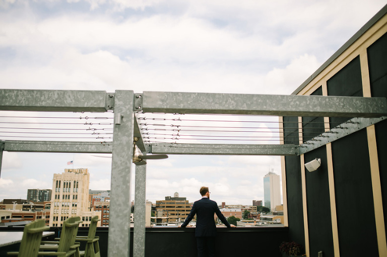 Ann Arbor wedding photos at City Apartments by Ann Arbor wedding photographer, Nicole Haley Photography.