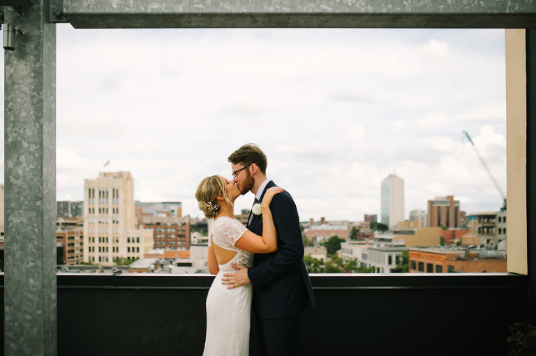 Ann Arbor wedding photos at City Apartments by Ann Arbor wedding photographer, Nicole Haley Photography.