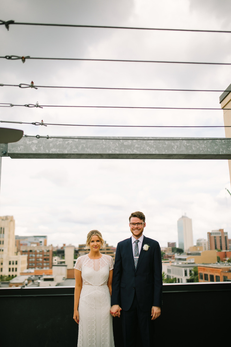 Ann Arbor wedding photos at City Apartments by Ann Arbor wedding photographer, Nicole Haley Photography.