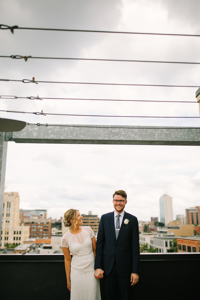 Ann Arbor wedding photos at City Apartments by Ann Arbor wedding photographer, Nicole Haley Photography.