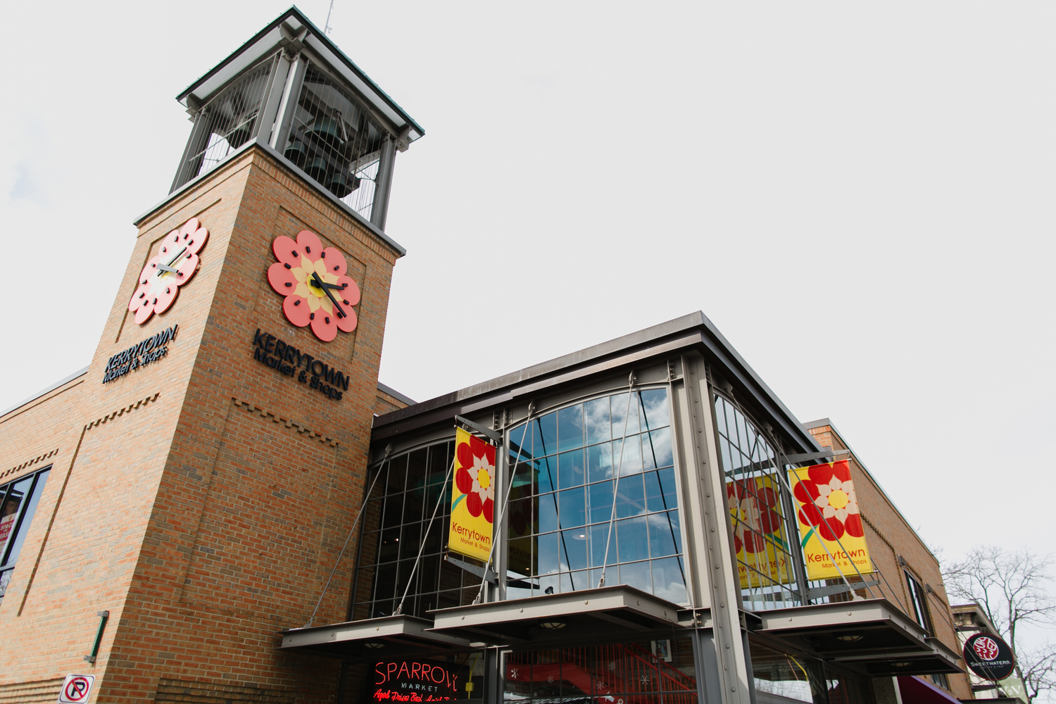 Exterior and sign photo of Kerrytown Shops in Ann Arbor